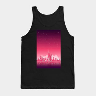 Vaporwave city minimalist art Tank Top